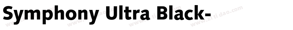 Symphony Ultra Black字体转换